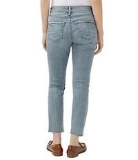 Silver Jeans Co. Suki Mid Rise Curvy Fit Straight Leg Cropped Jeans