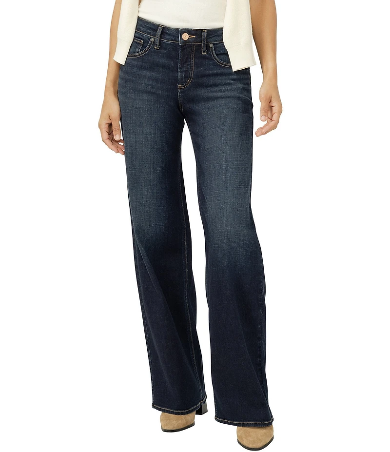 Silver Jeans Co. Suki Mid Rise Curvy Fit Wide Leg Jeans