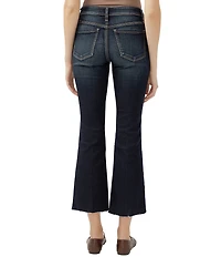 Silver Jeans Co. Suki Mid Rise Frayed Hem Indigo Flare Jeans