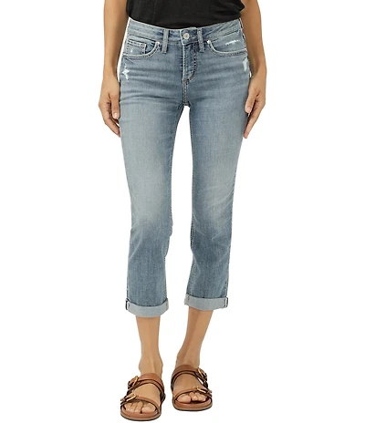 Silver Jeans Co. Suki Mid Rise Luxe Stretch 23.5#double; Inseam Capri Jeans