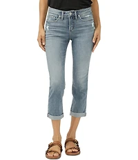 Silver Jeans Co. Suki Mid Rise Luxe Stretch 23.5#double; Inseam Capri Jeans