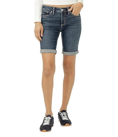 Silver Jeans Co. Suki Mid Rise Luxe Stretch Bermuda Shorts