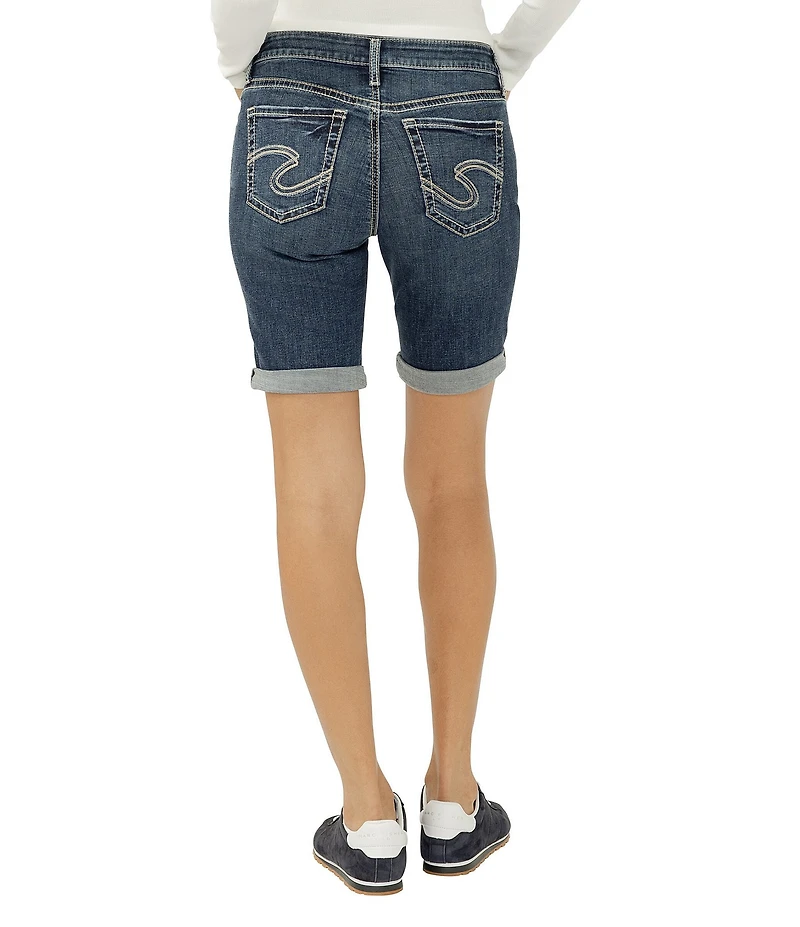 Silver Jeans Co. Suki Mid Rise Luxe Stretch Bermuda Shorts
