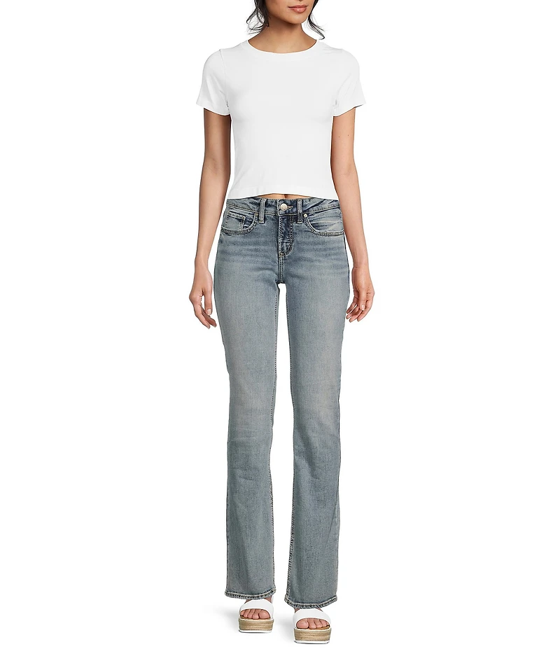 Silver Jeans Co. Suki Mid Rise Power Stretch Slim Bootcut Jeans