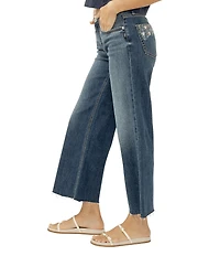 Silver Jeans Co. Suki Mid Rise Wide Leg Americana Cropped Jeans
