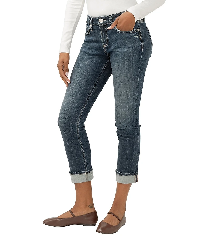 Silver Jeans Co. Suki Straight Capri Curvy Fit Denim Jeans