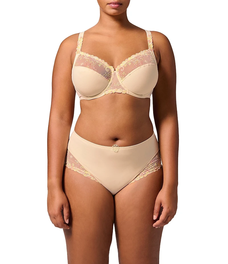 Simone Perele Delice Floral Embroidered Full Busted Contour Underwire Square Back Bra