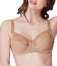Simone Perele Delice Floral Embroidered Full Busted Contour Underwire Square Back Bra