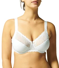 Simone Perele Delice Floral Embroidered Full Busted Contour Underwire Square Back Bra