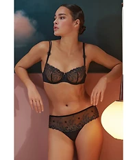 Simone Perele Delice Floral Embroidered Lurex Bikini Panty