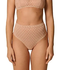 Simone Perele Plume Geo Lace Low Control High-Waisted Shaper Thong