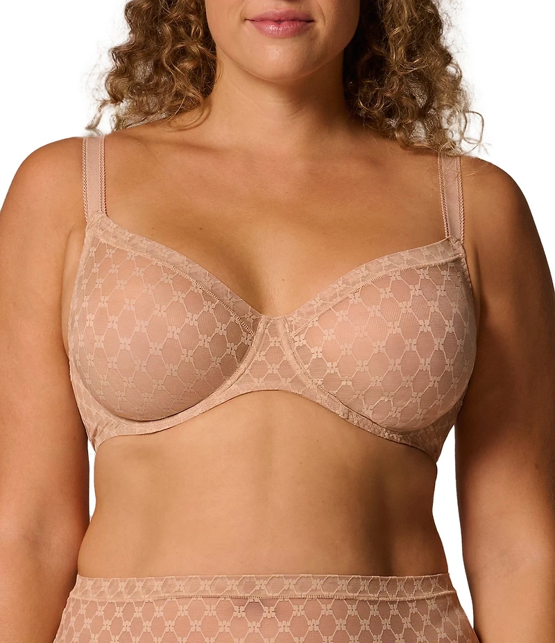 Simone Perele Plume Geo Lace Molded Full-Cup Bra