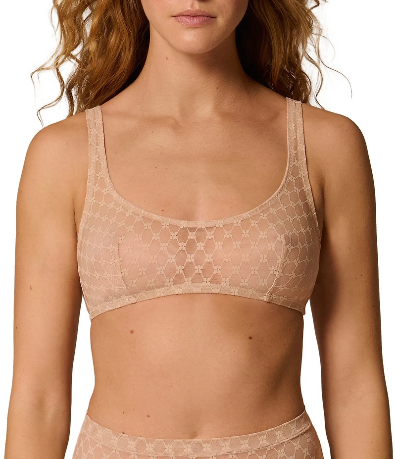 Simone Perele Plume Geo Lace Wire Free Scoop Neck Bralette