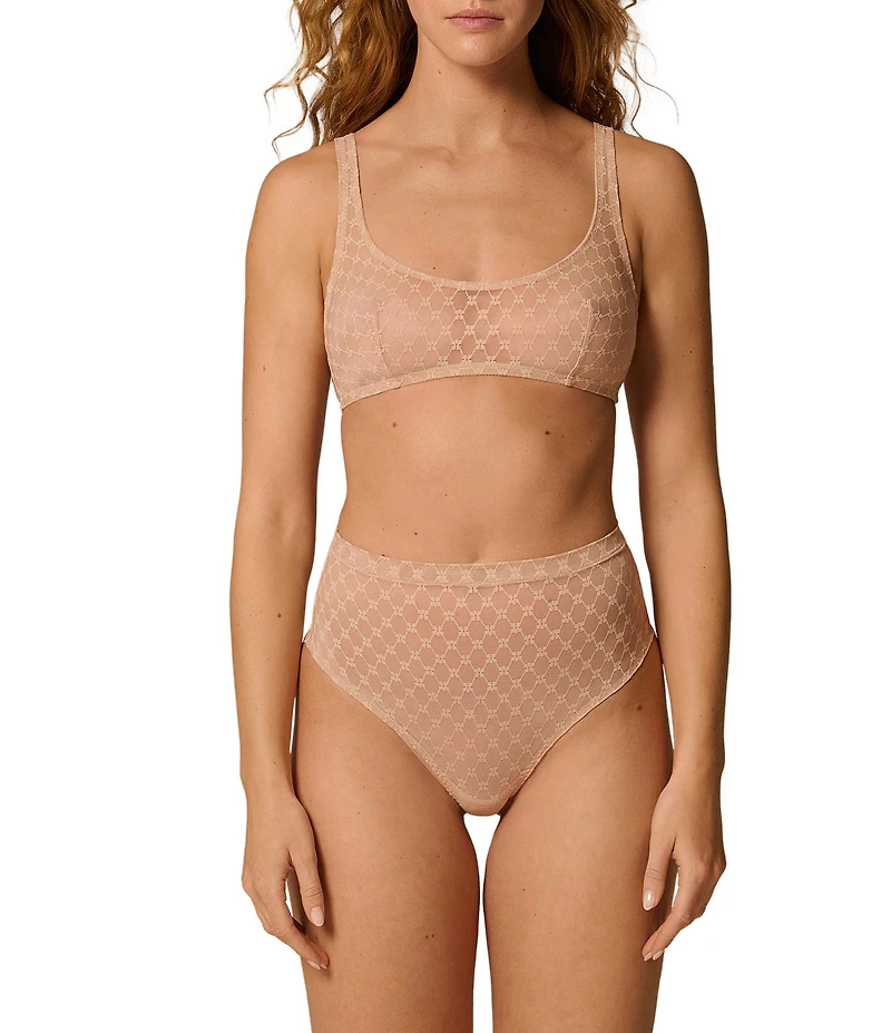 Simone Perele Plume Geo Lace Wire Free Scoop Neck Bralette