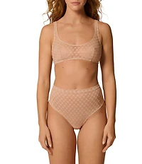 Simone Perele Plume Geo Lace Wire Free Scoop Neck Bralette
