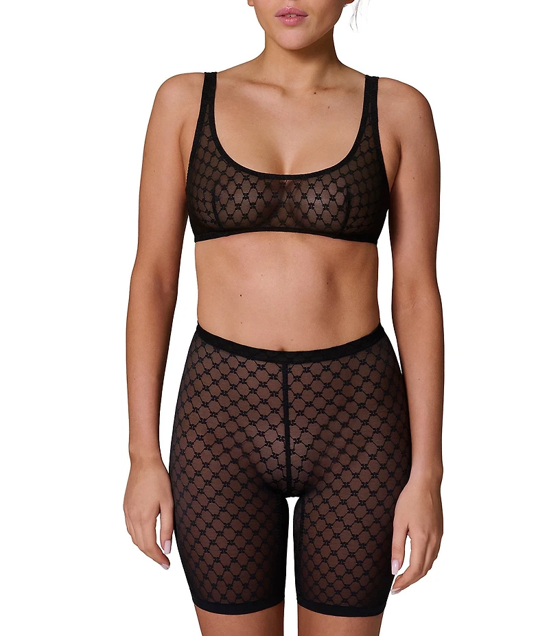 Simone Perele Plume Geo Lace Wire Free Scoop Neck Bralette