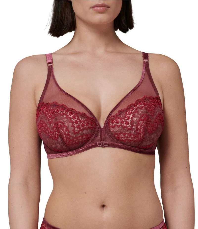 Simone Perele Scenario Sheer Plunge Unlined Underwire Bra