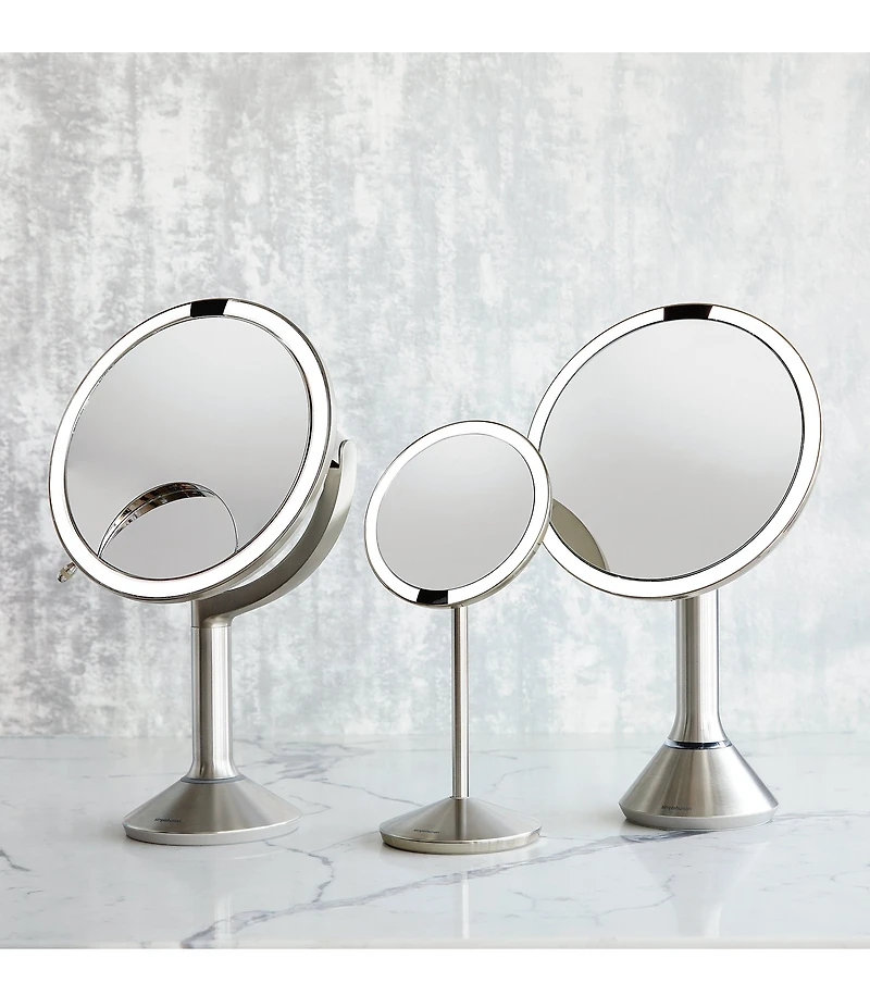 simplehuman 5#double; Mini 10x Magnification Sensor Lighted Mirror