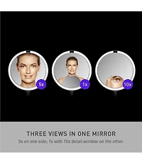 simplehuman Sensor Trio Magnification Brushed Steel Mirror