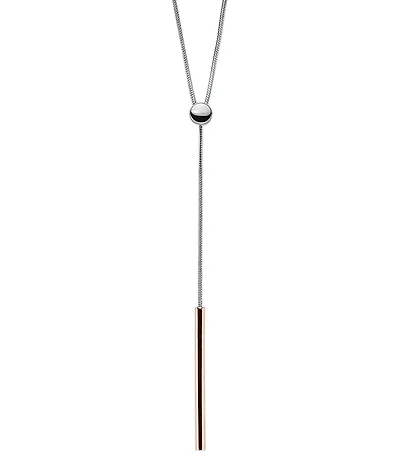 Skagen Amalie Two Tone Lariat Sculptural Y-Necklace