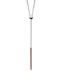 Skagen Amalie Two Tone Lariat Sculptural Y-Necklace
