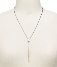 Skagen Amalie Two Tone Lariat Sculptural Y-Necklace