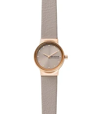 Skagen Freja Lille Two-Hand Sand Eco Leather Watch