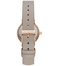 Skagen Freja Lille Two-Hand Sand Eco Leather Watch