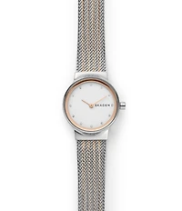 Skagen Freja Lille Two-Tone Steel Mesh Bracelet Watch