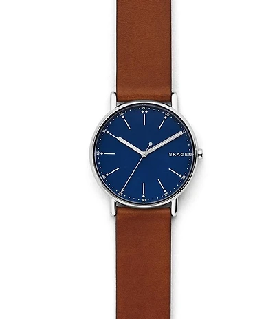 Skagen Signature Brown Leather Watch