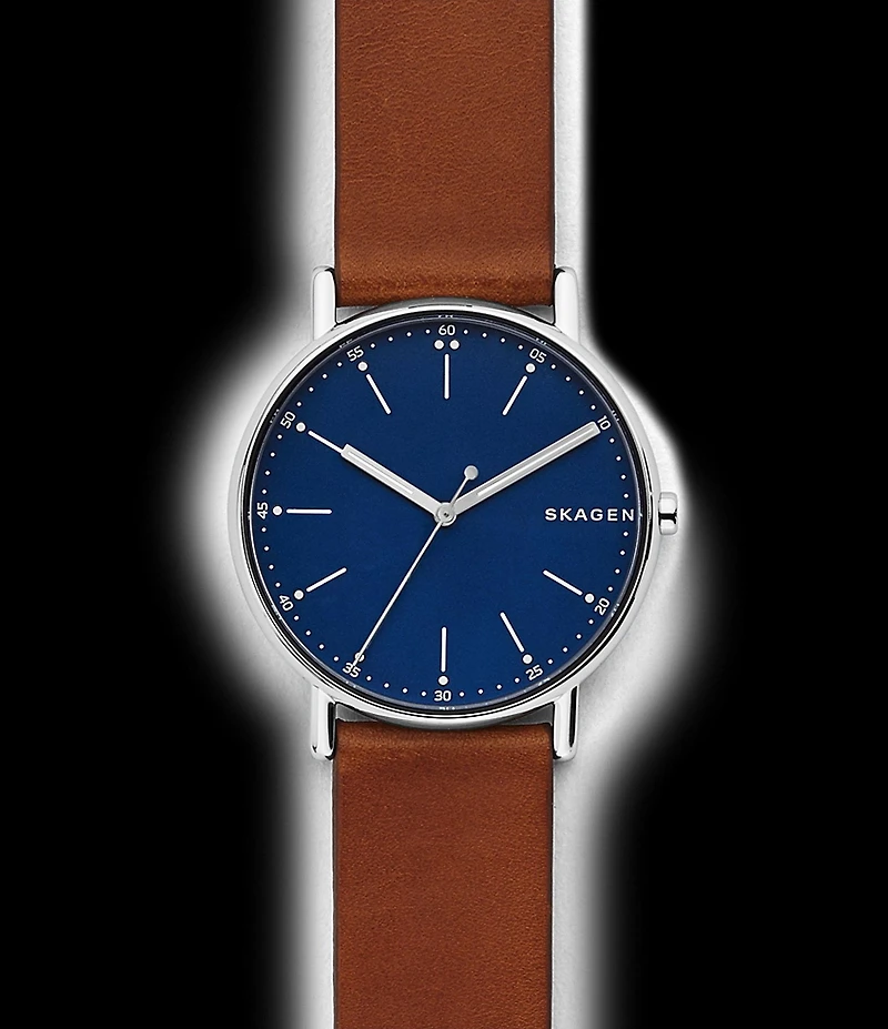 Skagen Signature Brown Leather Watch