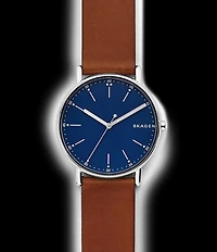 Skagen Signature Brown Leather Watch
