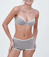 Skarlett Blue Adorned Cotton Molded Underwire Bra