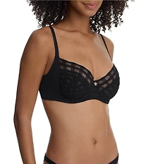 Skarlett Blue Bonbon Full Coverage Gingham Lace Bra