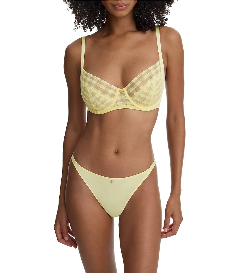Skarlett Blue Bonbon Full Coverage Gingham Lace Bra