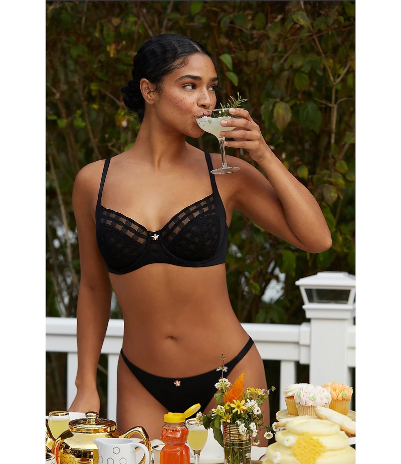 Skarlett Blue BonBon String Gingham Lace Bikini