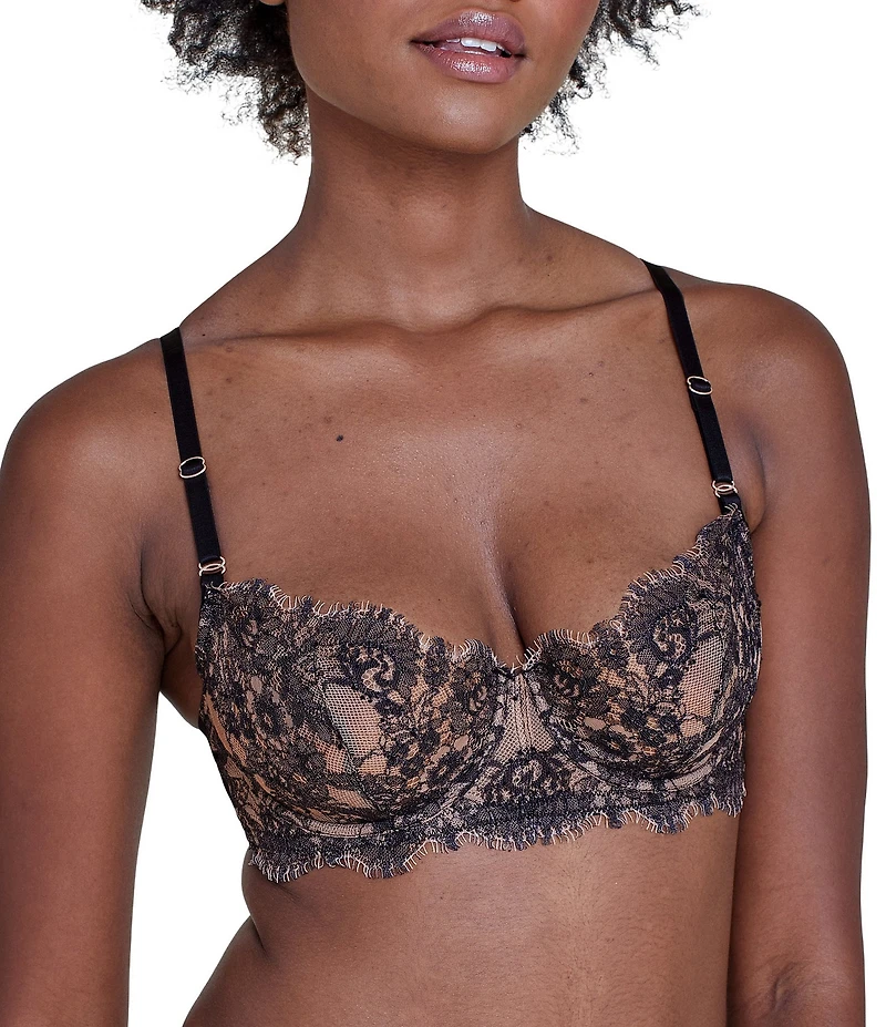 Skarlett Blue Entice Eyelash Lace Unlined Balconette Bra