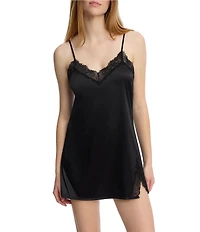 Skarlett Blue Entice Satin Sleeveless V-Neck Mini Slip