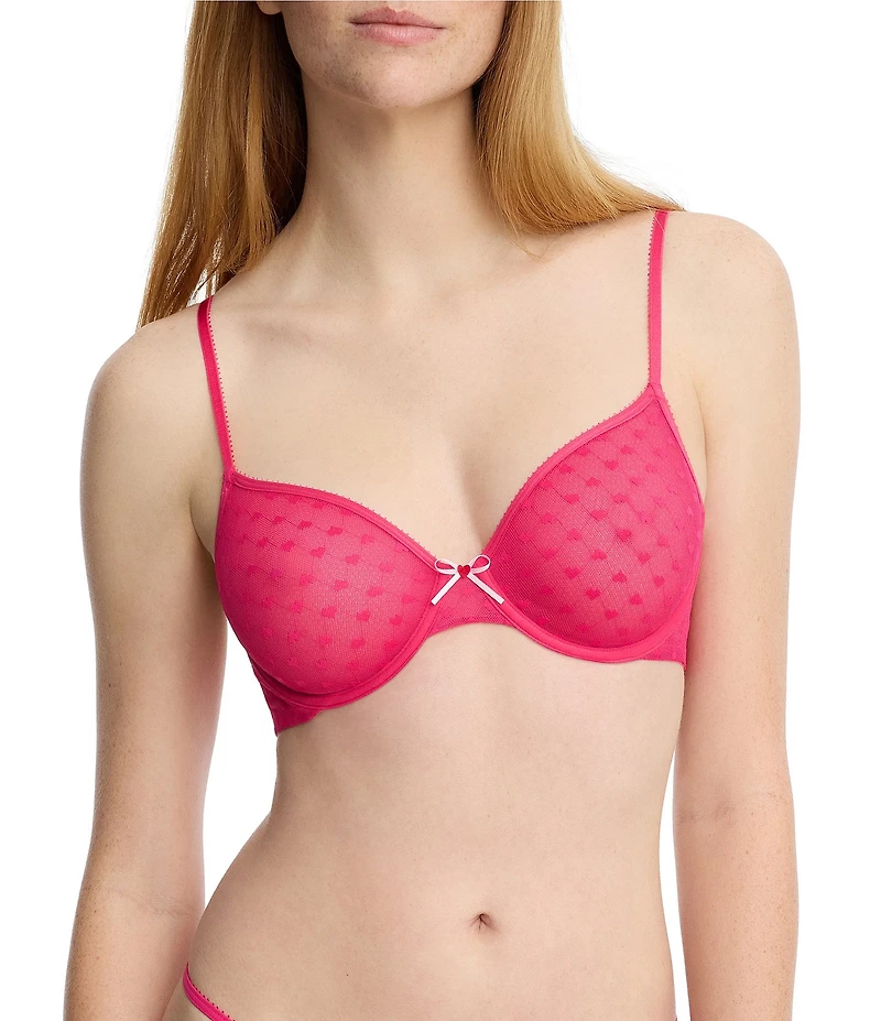 Skarlett Blue Heart Breaker Unlined Heart Lace Underwire Bra