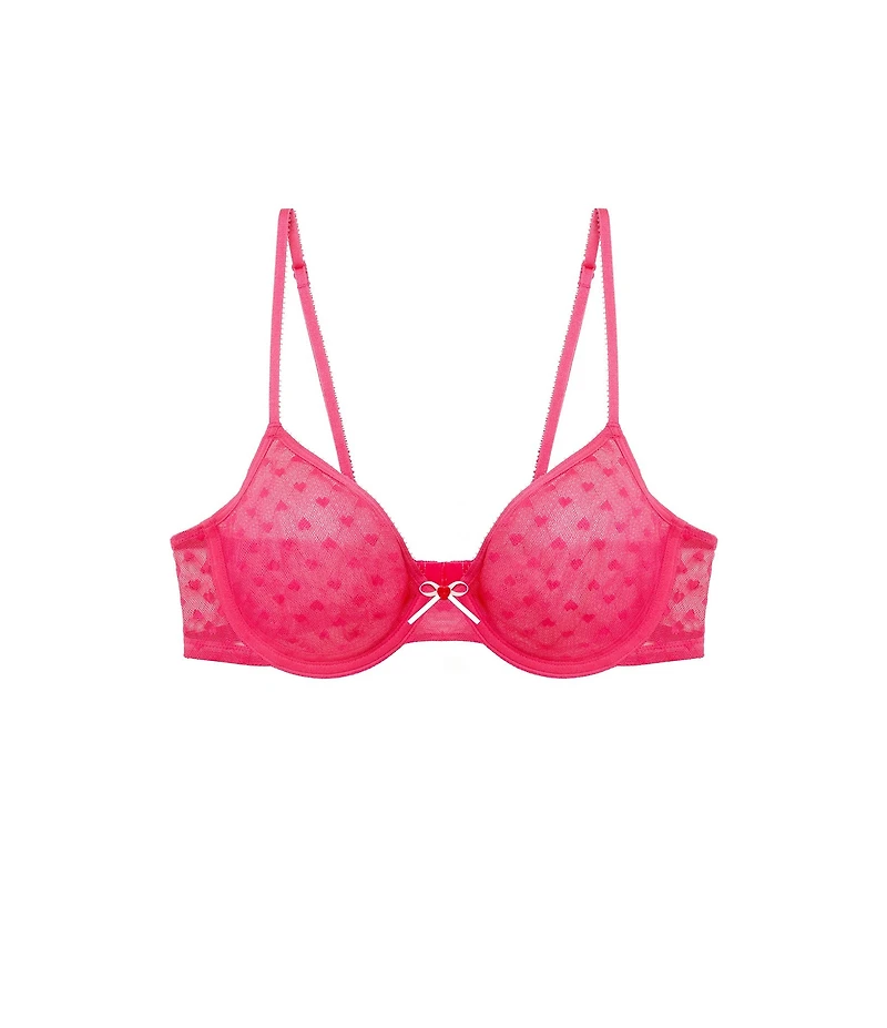 Skarlett Blue Heart Breaker Unlined Heart Lace Underwire Bra