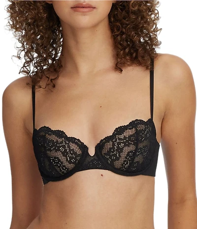 Skarlett Blue Impress: Floral Lace Unlined Balconette Underwire Bra