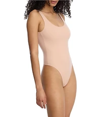 Skarlett Blue Insider Scoop Neck Matte Jersey Sleeveless Bodysuit