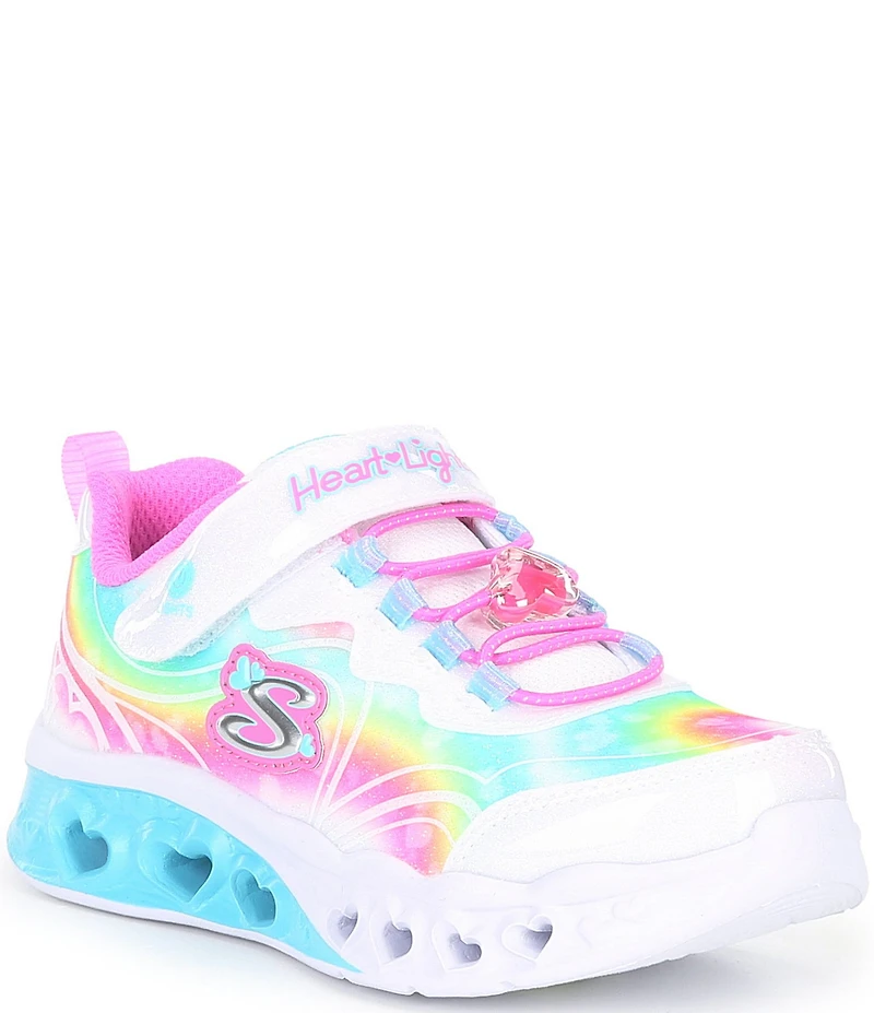 Skechers Girls' Flutter Heart Lights-Groovy Swirl Light Up Sneakers (Toddler)
