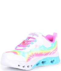 Skechers Girls' Flutter Heart Lights-Groovy Swirl Light Up Sneakers (Toddler)