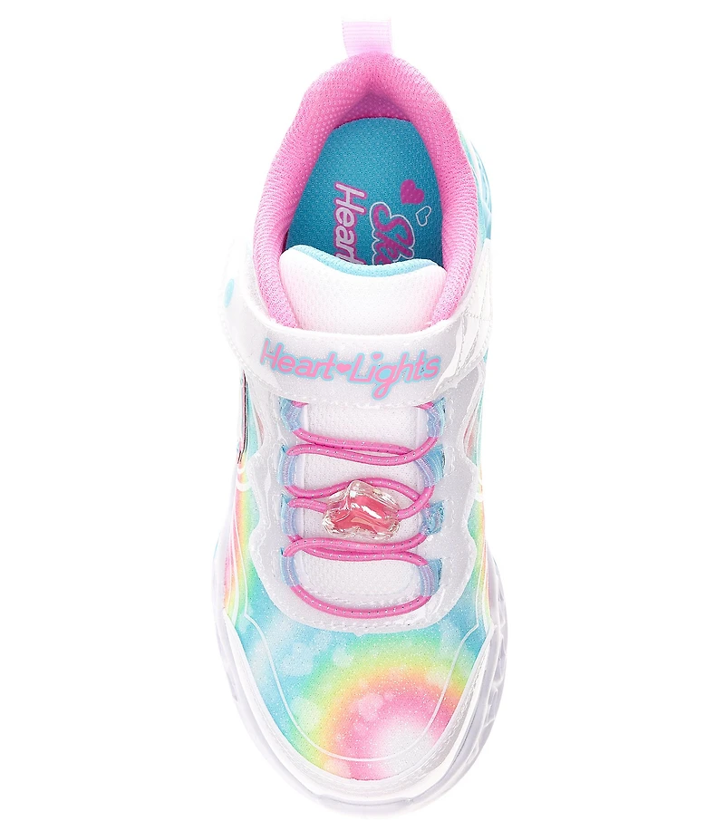 Skechers Girls' Flutter Heart Lights-Groovy Swirl Light Up Sneakers (Toddler)