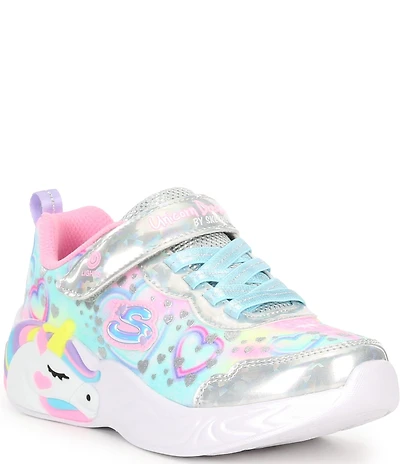 Skechers Girls' S:Lights Unicorn Dreams Heart Sparkles Light Up Sneakers (Toddler)