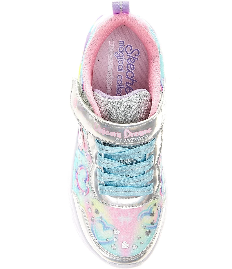 Skechers Girls' S:Lights Unicorn Dreams Heart Sparkles Light Up Sneakers (Toddler)