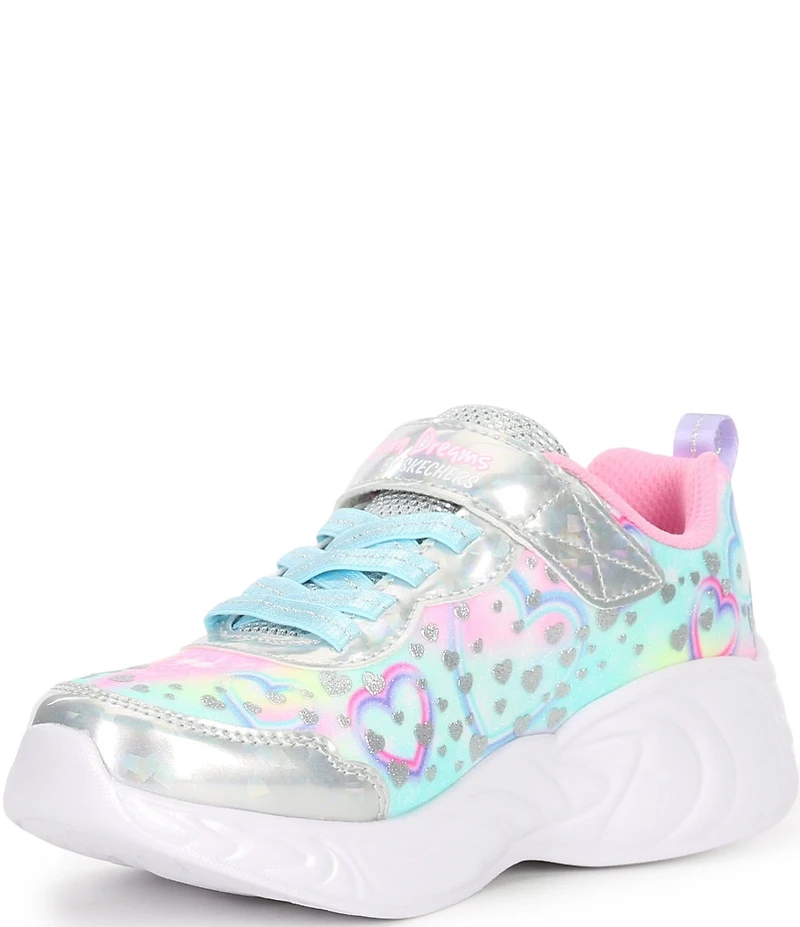 Skechers Girls' S:Lights Unicorn Dreams Heart Sparkles Light Up Sneakers (Youth)