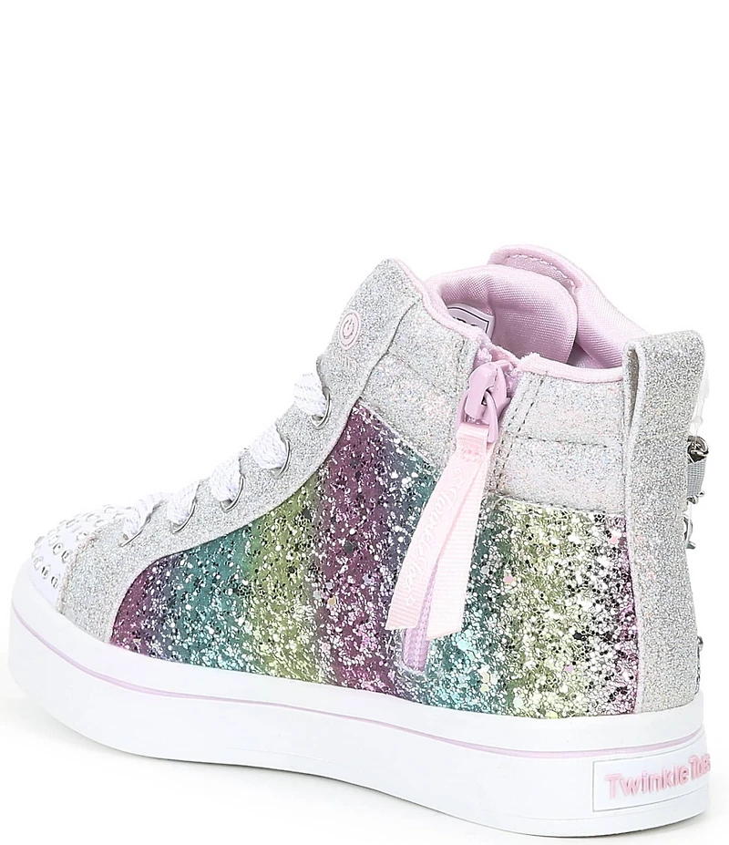 Skechers Girls' Twi-Lites Charm Glitz Light Up Hi-Top Sneakers (Toddler)