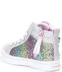 Skechers Girls' Twi-Lites Charm Glitz Light Up Hi-Top Sneakers (Toddler)